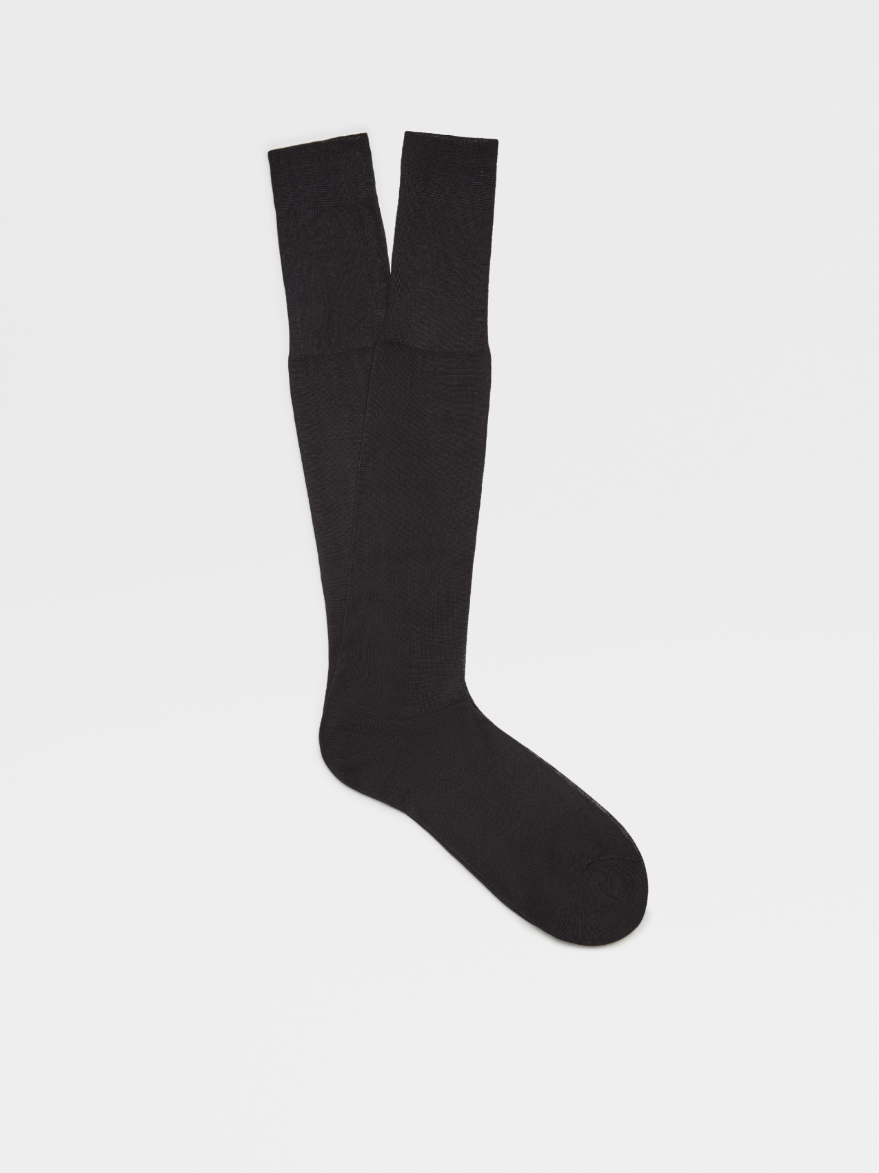 Dark Grey Cotton Knee Socks